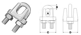 Stainless Steel Precision Cast Wire Rope Clip